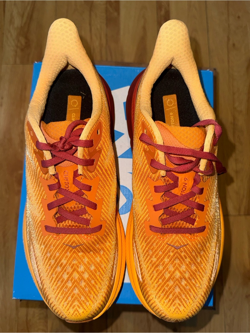 Hoka Orange Maroon Running Shoes - Picture 5 of 15
